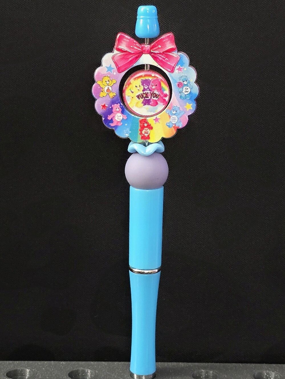 Swear Bear Novelty Acrylic Spinner Pen